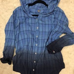 Aerie Plaid Flannel Hoodie